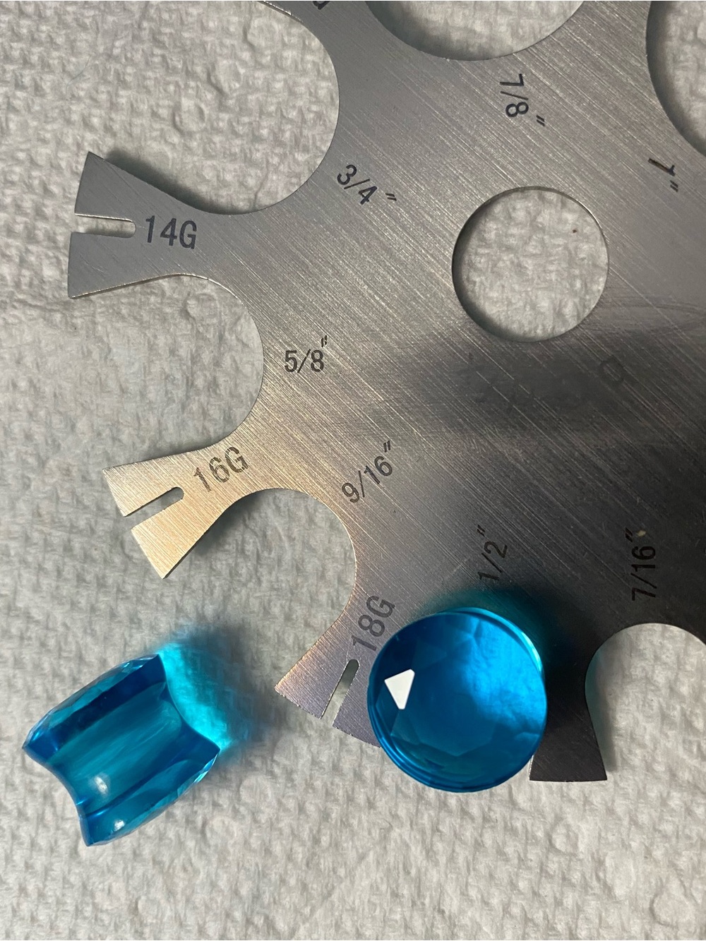 Blue Acrylic Plugs - Pair